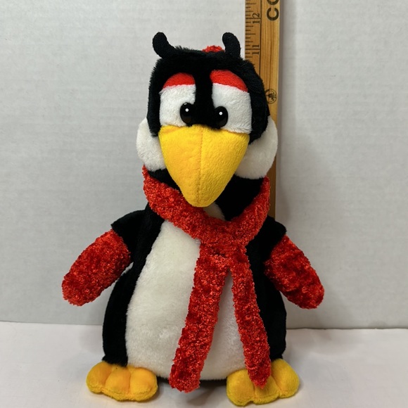 Classes Toy Company Holiday Penguin Plush Stuffed Animal Red Hat Scarf - Picture 4 of 4